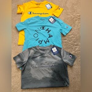 Boys short sleeve Champion lot of 3 shirts.  M (8-10) boys.